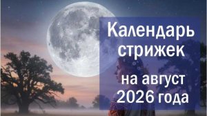 Лунный календарь стрижки волос на август 2026 года