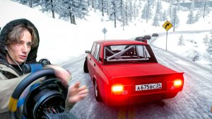 НА ЛЕТНЕЙ РЕЗИНЕ ПО ГОЛОЛЕДУ НА ВАЗ 2107 ｜ BeamNG.drive