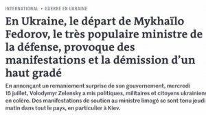 ‼️🇺🇦 Увольнение Фёдорова спровоцировало политический кризис на Украине, — Le може