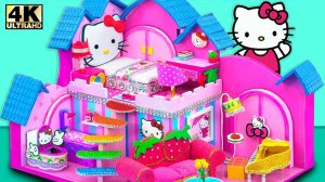 Постройте милый миниатюрный замок Hello Kitty с розовой спальней для моего друга ❤️ Миниатюрный