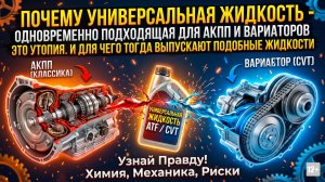 ПОЧЕМУ - УНИВЕРСАЛЬНАЯ ЖИДКОСТЬ ДЛЯ АКПП/ВАРИАТОРОВ - ЭТО УТОПИЯ? #anton_mygt