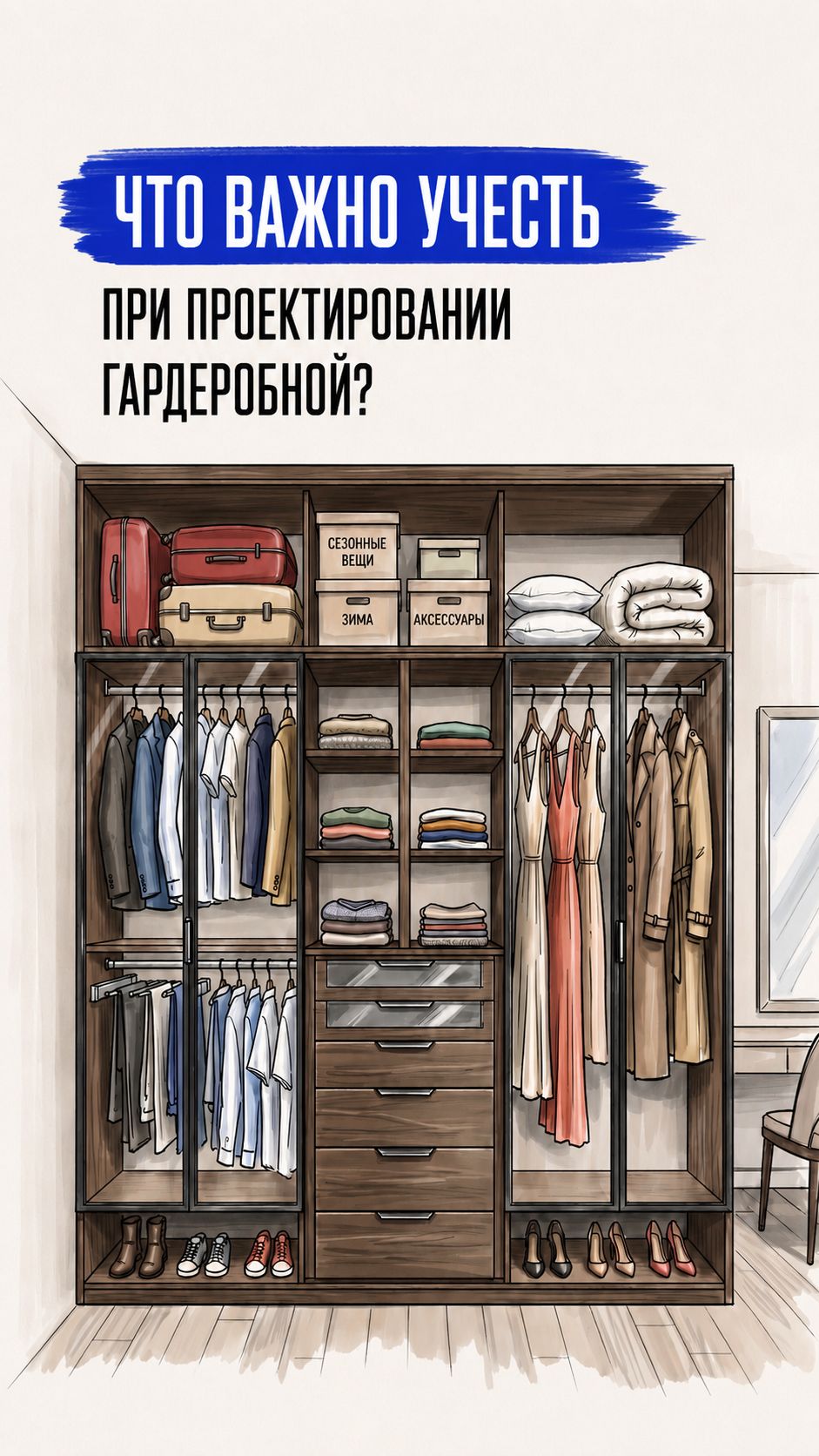 Что важно учесть при проектировании гардеробной?