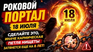 Роковой портал 18 июля. Сделайте это, иначе петля нищеты затянется на 8 лет.
