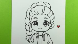 Как нарисовать очень простой портрет Руми шаг за шагом, K-pop охотники на демонов, простые уроки
