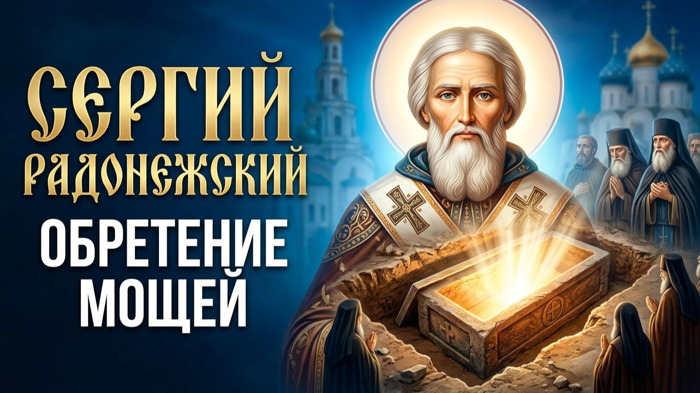 18 Июля:Чудесное Обретение мощей Прп. СЕРГИЯ, Игумена Радонежского, чудотворца смотреть онлайн