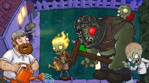 Растения против Зомби PvZ Hybrid Remake Plants vs Zombies ПвЗ битва прохождение топ Гаргантюар Dave
