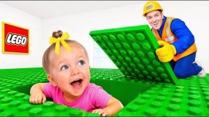 🧱 СТРОИМ Огромный ЛЕГО-Дом! 🏰 Челлендж с Папой! 🦷 Ева на Приеме у ДЕНТИСТА! 🪥