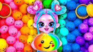 Лали Делает Mr. Dumplings От Маленького До Огромного! DIY Из Разных Материалов