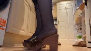 Chelle's & Angelica's Daily Grind_ Clogs, Nylons, and Kitchen Floor Life Close-Up