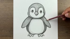 Как легко нарисовать пингвина карандашом: пошаговый урок для начинающих