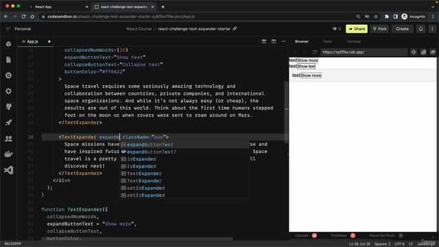 121 CHALLENGE #1 Text Expander Component смотреть онлайн
