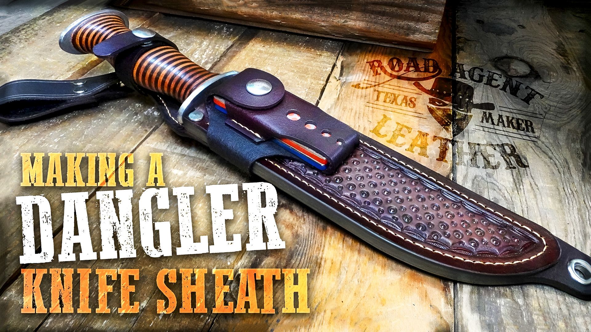 Making a Leather Dangler Knife Sheath Leather Working смотреть онлайн