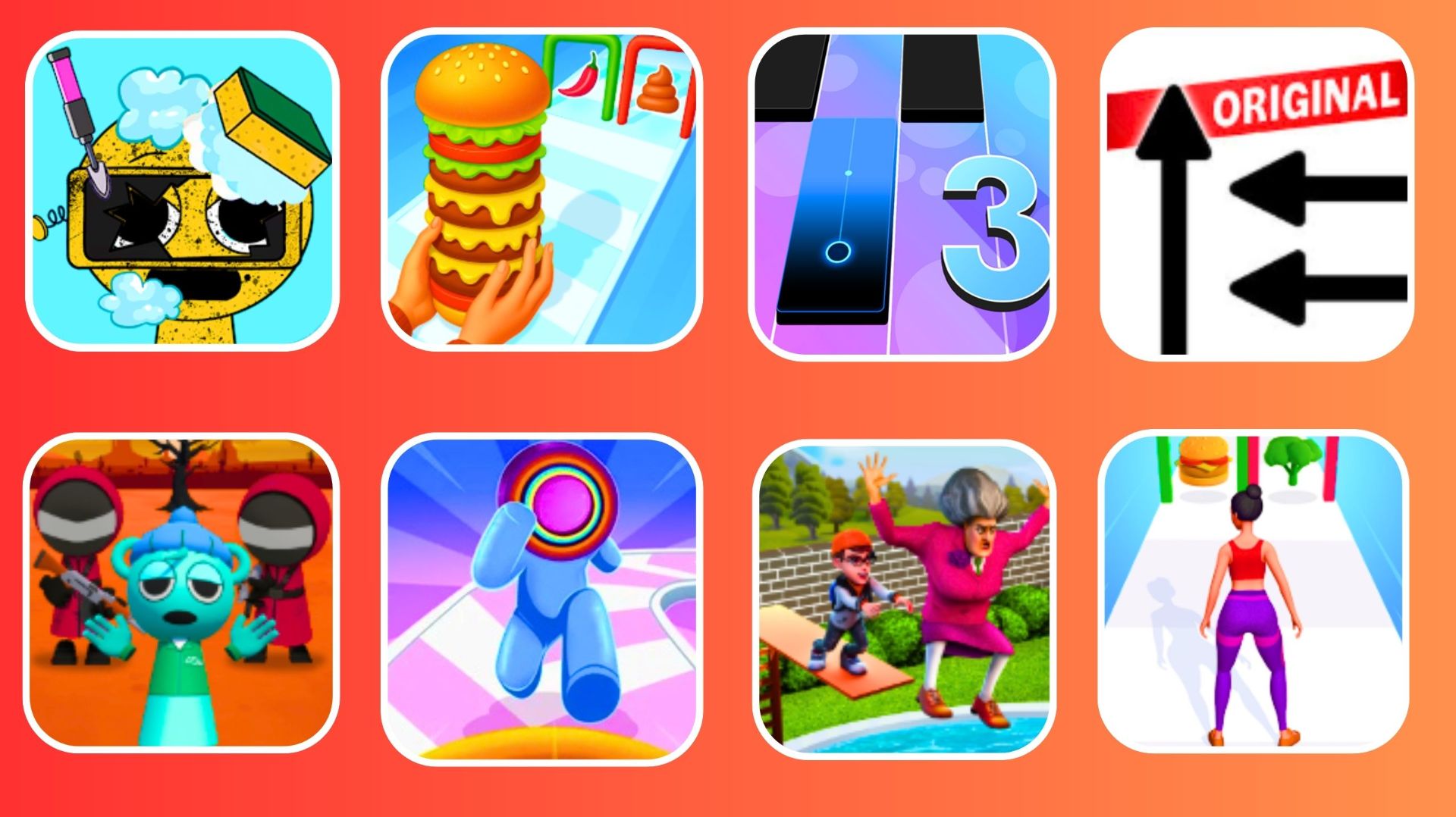 🌈SPRUNKI,Burger Master,Magic Tiles 3,Arrows,layer man, Злая училка,Twerk. смотреть онлайн