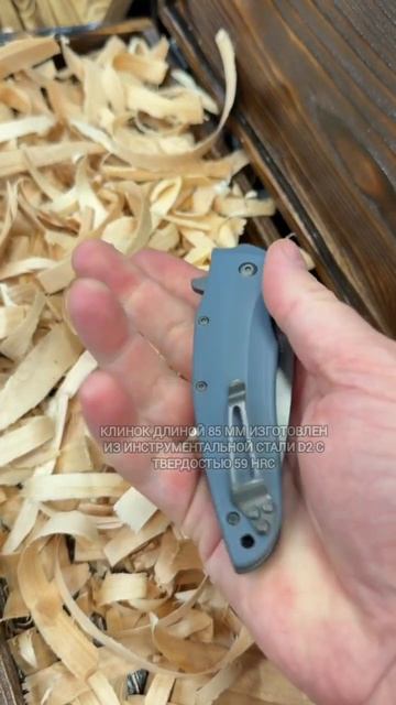 Складной нож Zorg, сталь D2, Gray Titanium