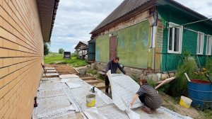 Наконец-то увидели что у нас получилось. Работа не ждет. Делаем отмостку вокруг дома своими руками.
