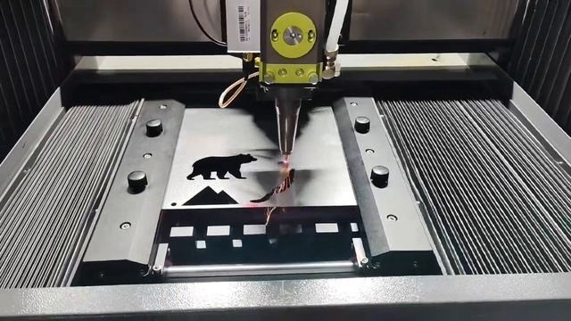 Лазерный станок 1500W - Раскрой Алюминия 1mm медведь