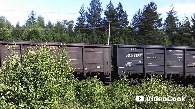 Электровоз 3ЭС5К 887 с грузовым поездом смотреть онлайн