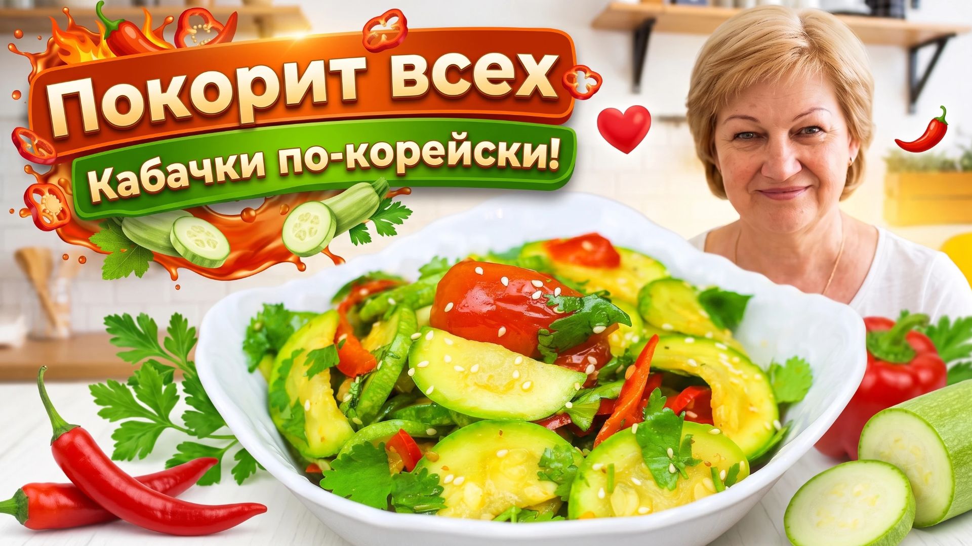 Этот салат из кабачков покорит всех! Кабачки по-корейски - просто и невероятно вкусно