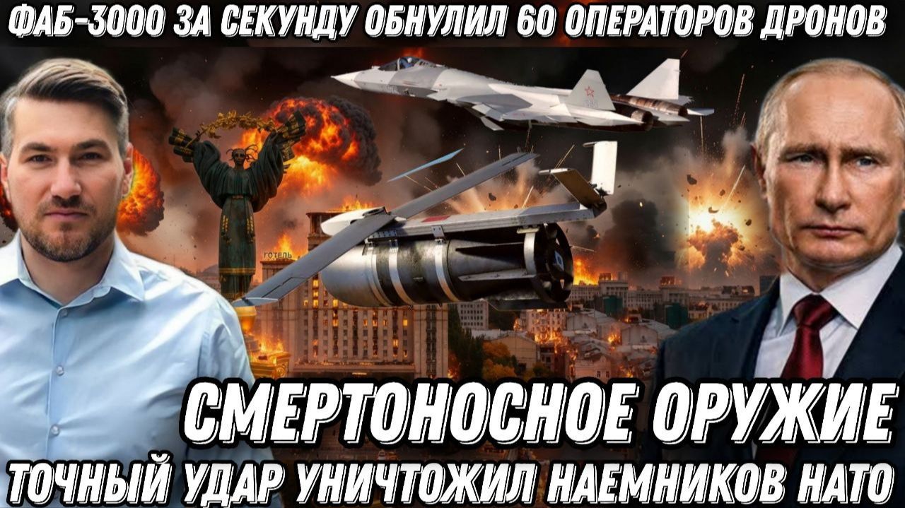 За секунду -стерли 60 операторов дронов ВСУ. ФАБ 3000 обнулил наемников НАТО. Укратнский фронт смотреть онлайн