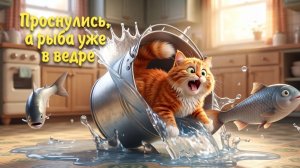 Приключения кошечки Буси: 57 серия. Проснулись, а рыба уже в ведре