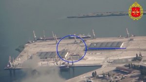 Кадры поражения трех сухогрузов в порту Николаева