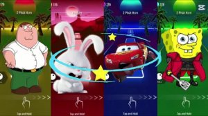 МОЛНИЯ МАККУИН Против ГУБКИ БОБА! 🏎️🧽 Эпичный Музыкальный Баттл В Tiles Hop EDM Rush 🏁🔥