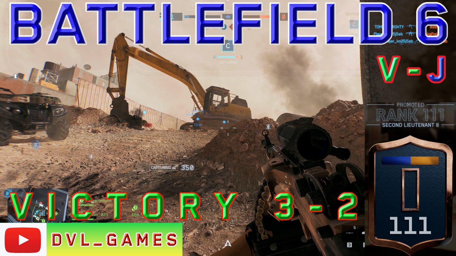 111-ранг. Занял третье место, победа 3-2. Battlefield 6. Map New Sobek City. смотреть онлайн