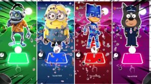 КРЕЙЗИ ФРОГ И МИНЬОНЫ Против Героев В Масках и Шерифа Лабрадора! 🔥 Tiles Hop EDM Rush Gameplay 😊😘
