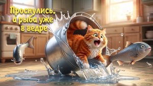 Сериал про кошечку Бусю: 57 серия: Проснулись, а рыба уже в ведре