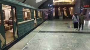 Станция метро Борисово интерьер, пассажиры, поезд Москва Фрагмент 18