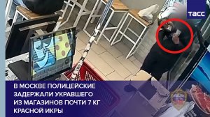 В Москве полицейские задержали укравшего из магазинов почти 7 кг красной икры