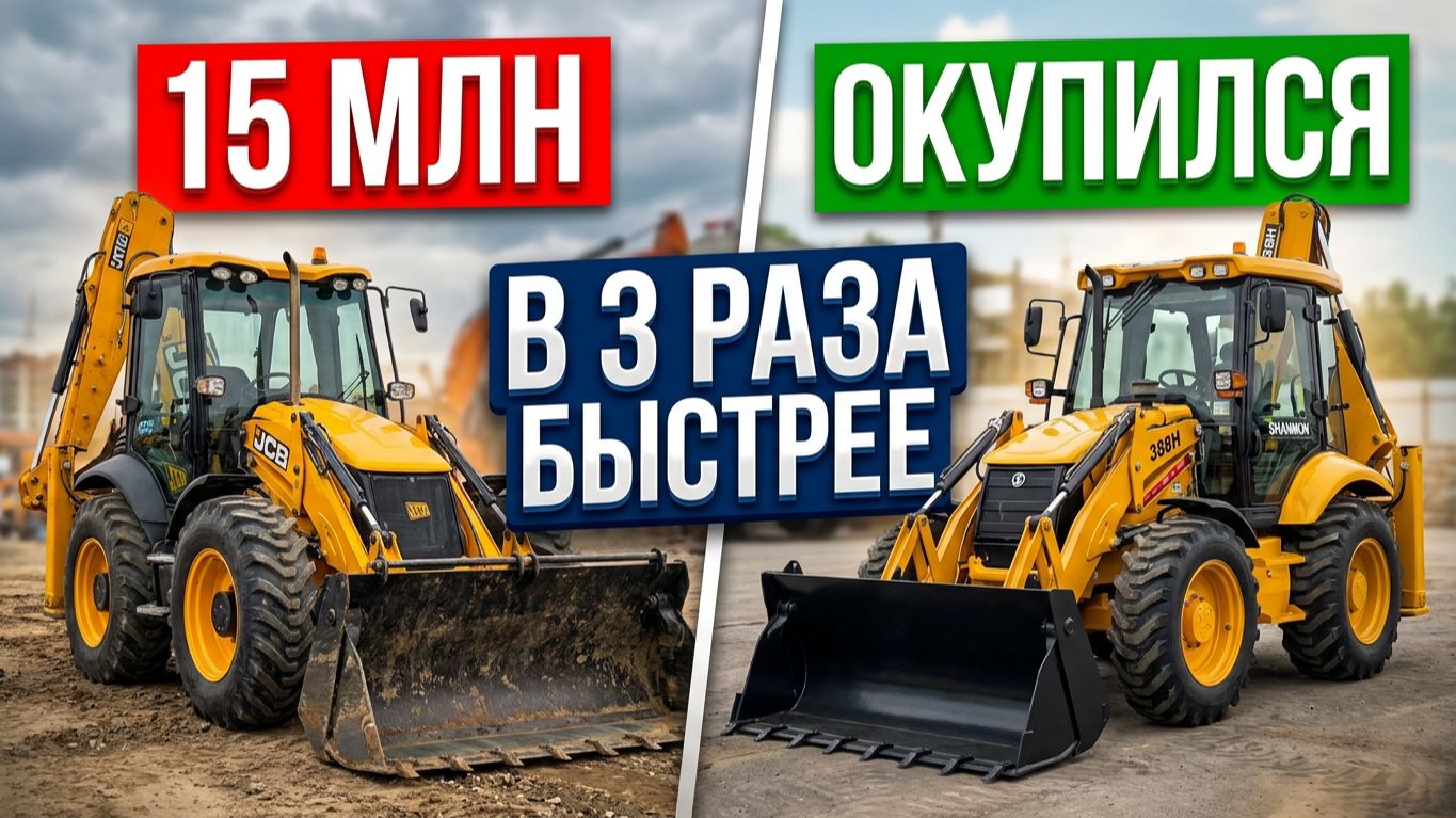 Обзор экскаватора Shanmon и  JCB: почему китайский экскаватор окупается в 3 раза быстрее
