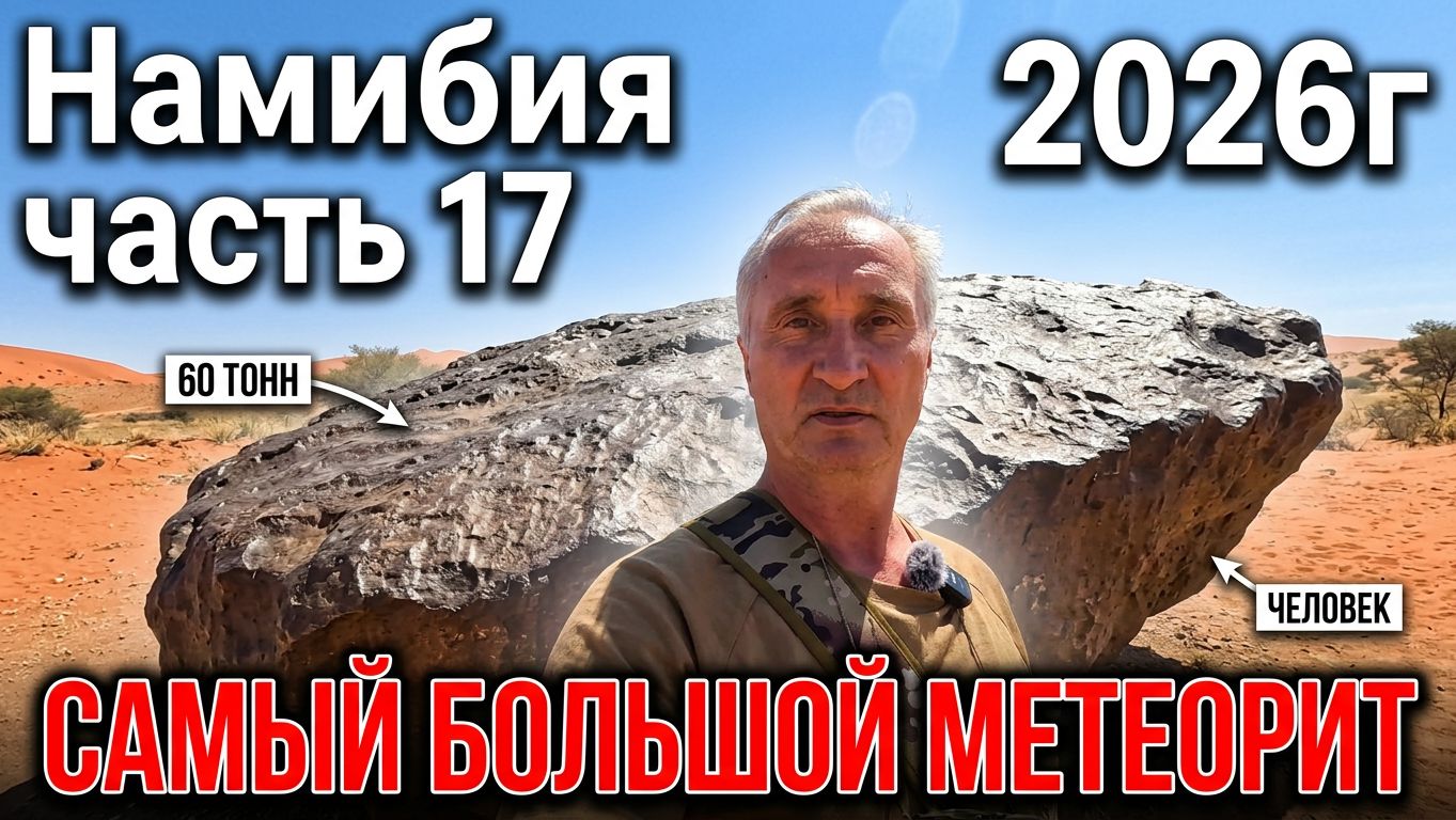 часть 17. самый большой метеорит. #намибия #африка #метеорит смотреть онлайн