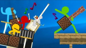 Note Block Battle — Animation vs. Minecraft Shorts, эпизод 16 (музыка AaronGrooves)