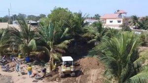 Incredible! Building a Road Through Deep Floodwaters to Save the Village
