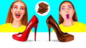 Челлендж. Шоколадная Еда vs Настоящая еда # Смешные Кухонные Войны от TeenTeam Challenge