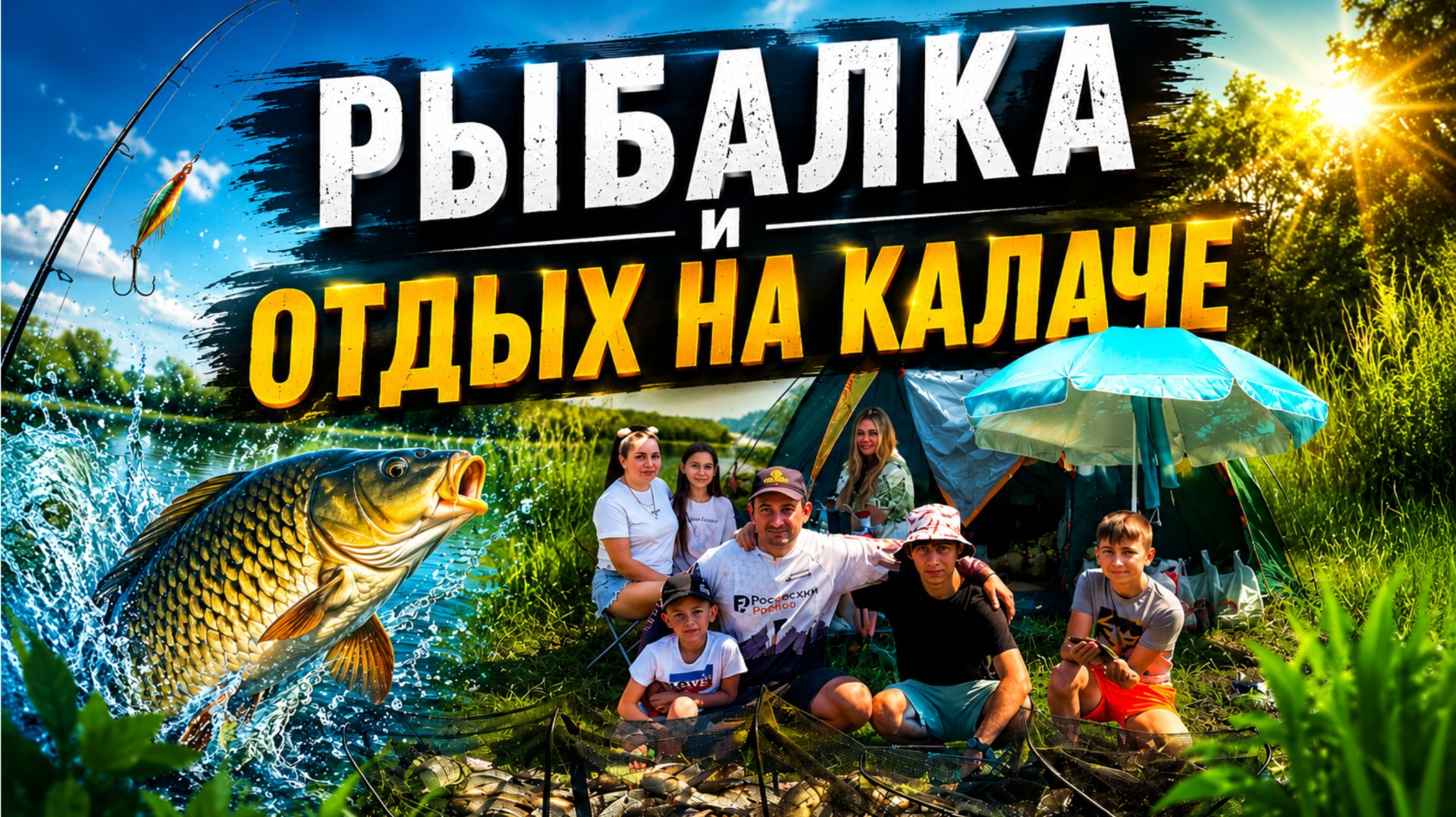 СЕМЕЙНАЯ РЫБАЛКА С ЭЛЕМЕНТАМИ ОТДЫХА НА КАЛАЧЕ. ЛОВЛЯ НА МАКУШАТНИКИ. СЫНОК ОБЛОВИЛ.