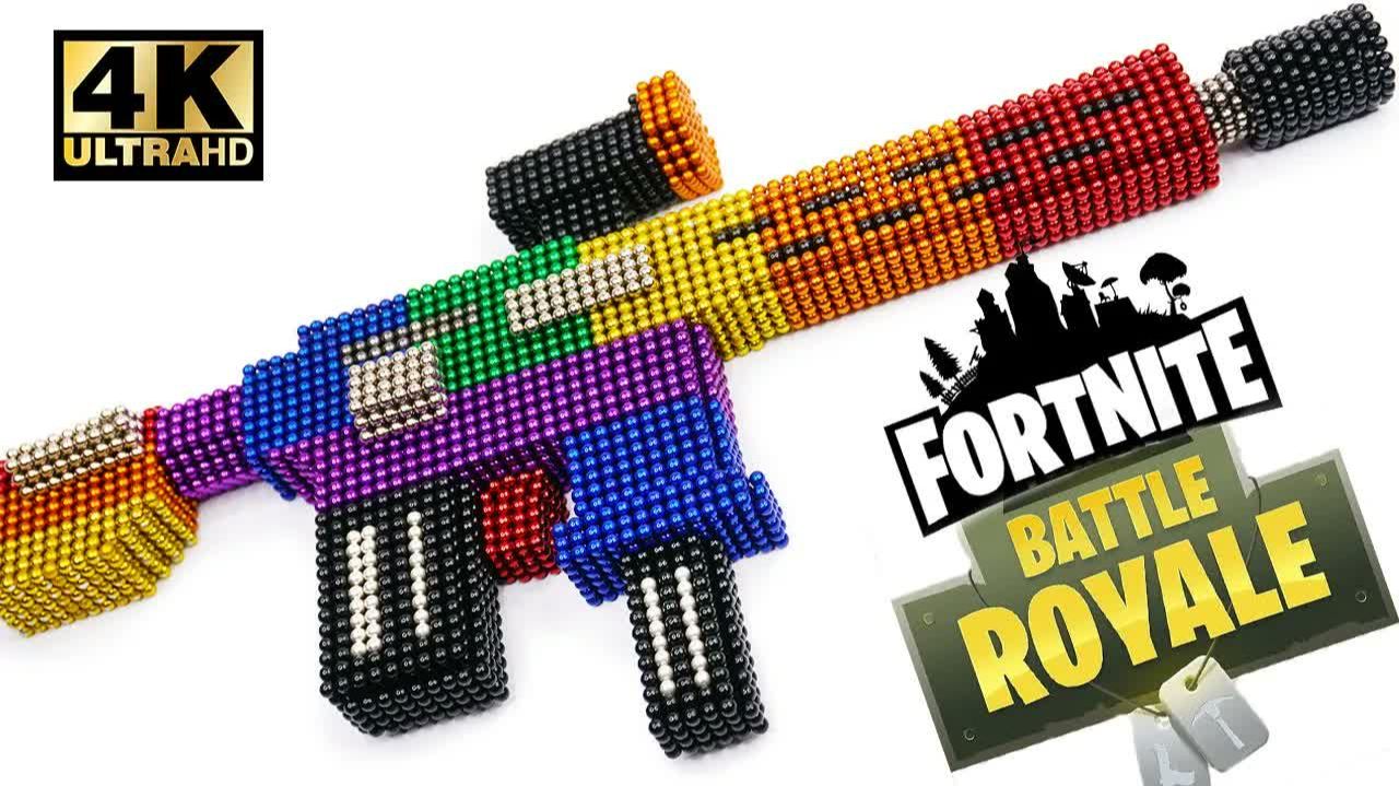 Сделай сам — Как сделать штурмовую винтовку Fortnite Gun с магнитными шариками (ASMR) | Магнитный ми