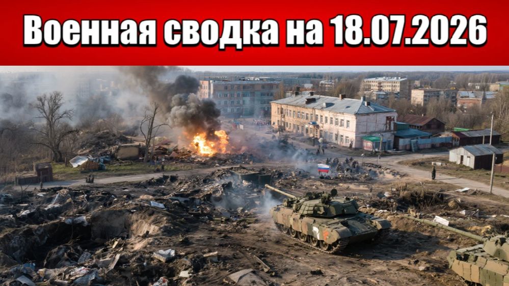 «Харьковский котел: ВС РФ заходят в тыл украинской группировке!»: Военная сводка на 18.07.2026 смотреть онлайн