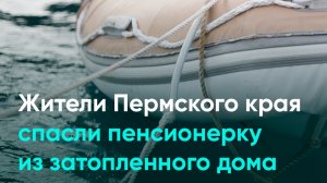 Жители Пермского края спасли пенсионерку из затопленного дома