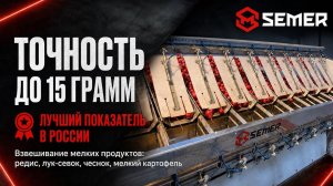 Взвешивание редиса весовой станцией SEMER