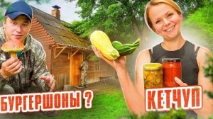 ОТКРЫЛИ ГРИБНОЙ СЕЗОН! КЕТЧУП ИЗ КАБАЧКА И БУРГЕРШОНЫ ПО-ДЕРЕВЕНСКИ!  ПОДГОТОВИЛИ ДОМ К ПОКРАСКЕ!