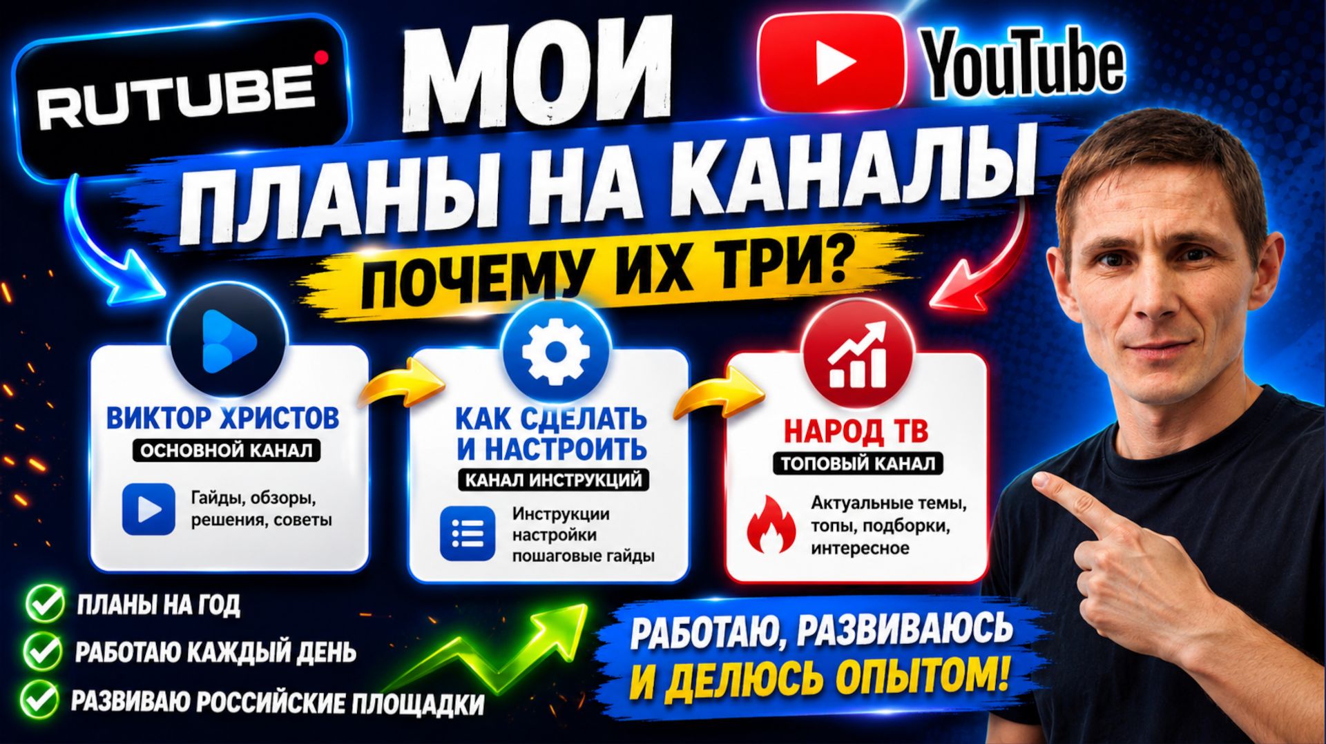 Почему я разделил свои YouTube и RuTube каналы и где теперь ещё выходят мои новые видео смотреть онлайн