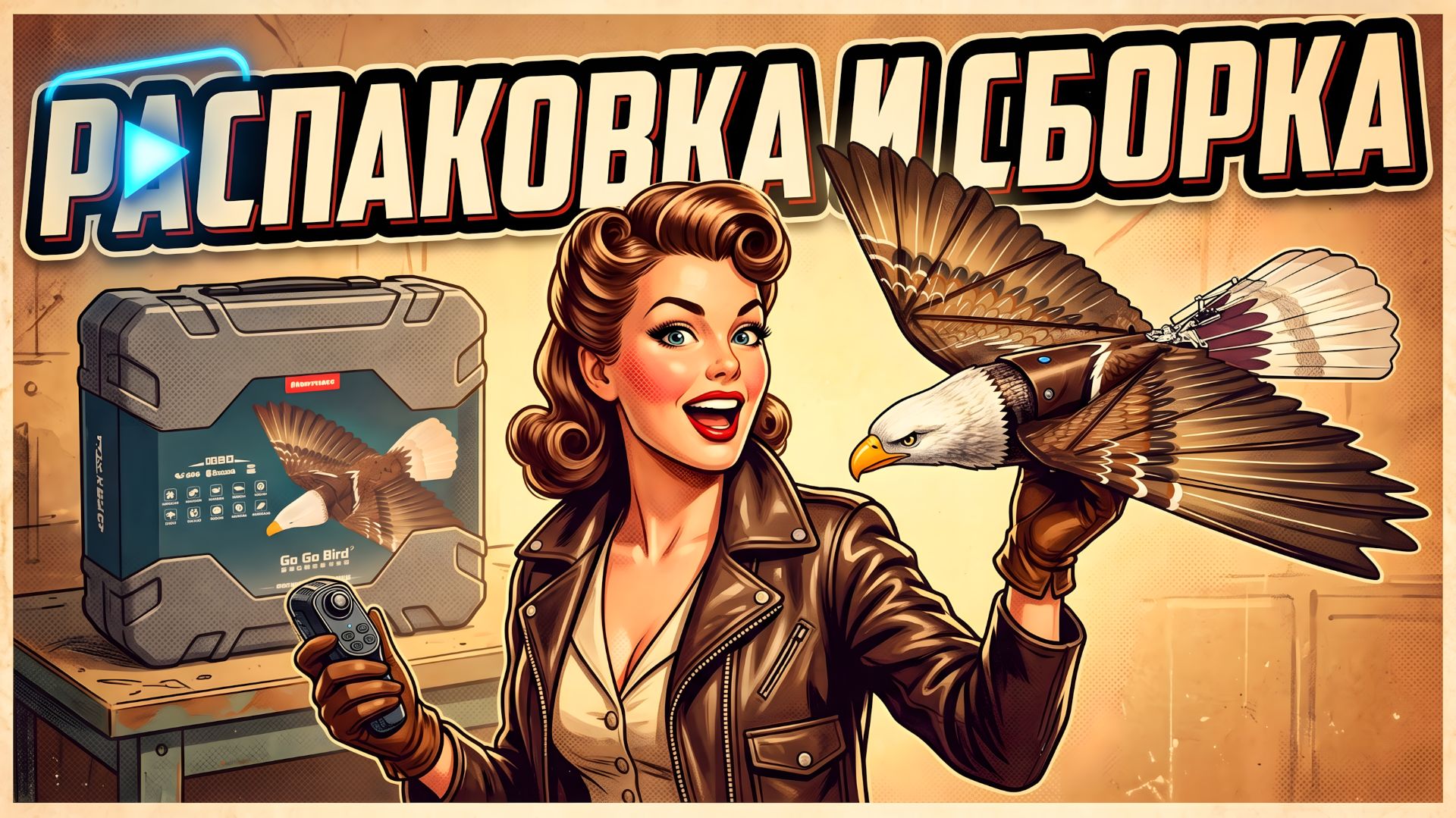 🦅 Бионический орёл с GPS-контроллером | Распаковка, сборка и первые полёты | Go Go Bird Eagle 1050 смотреть онлайн