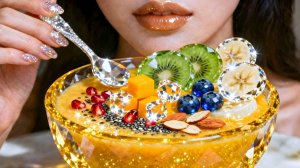 Не моргнешь… Эта стеклянная миска с ананасом – просто БЕЗУМНАЯ 😵🍍 Приятный АСМР 🍍 Еда
