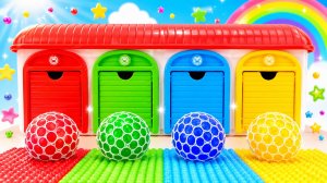Мультики для малышей. Гаражи с антистрессовыми мячиками и игрушками. Мультики для детей смотреть.