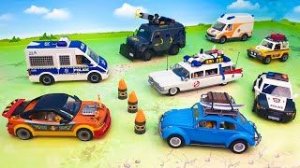 Пожарная и полицейская машина Эвакуатор Трактор и Скорая помощь