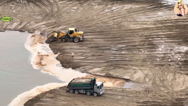 Строительство, дороги на озере, высотные съёмки смотреть онлайн