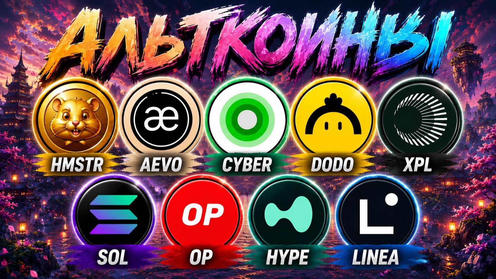 Альткоины, которые дадут иксы! Разбор монет: HMSTR AEVO CYBER DODO SUI XPL SOL OP HYPE LINEA смотреть онлайн
