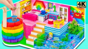 Удивительная сборка Rainbow Wells и мини-аквариума вокруг дома из картона ❤️ Миниатюрный дом св